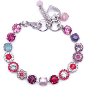 Mariana Enchanted Silver Bracelet Purple Red Green Crystal Mix Mosaic M1156 NWT